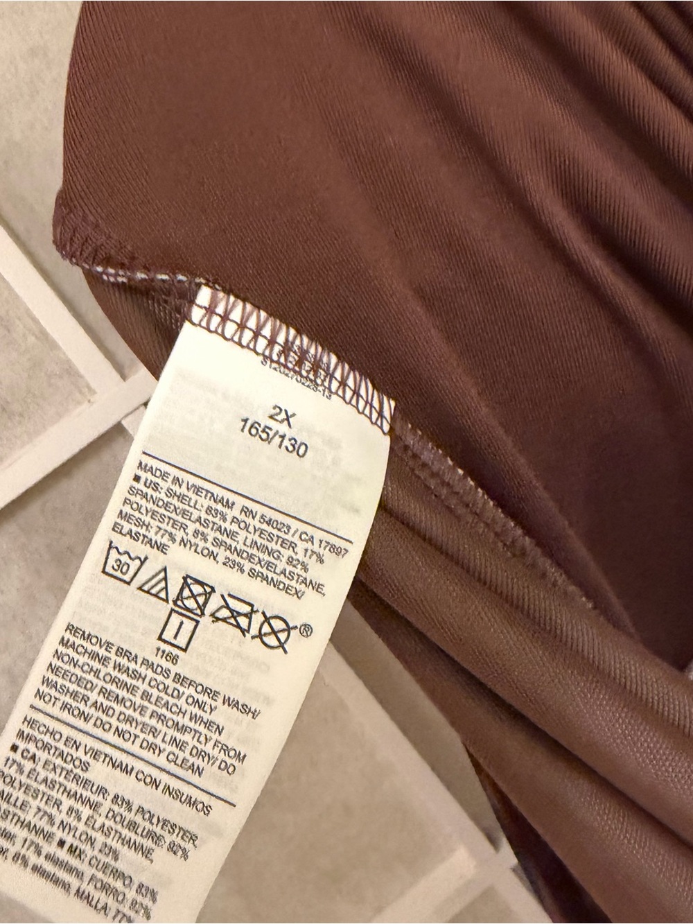 Old Navy Brown and Black Zebra-Print Matte Side Tie Swim Dress - Picture 10 of 14